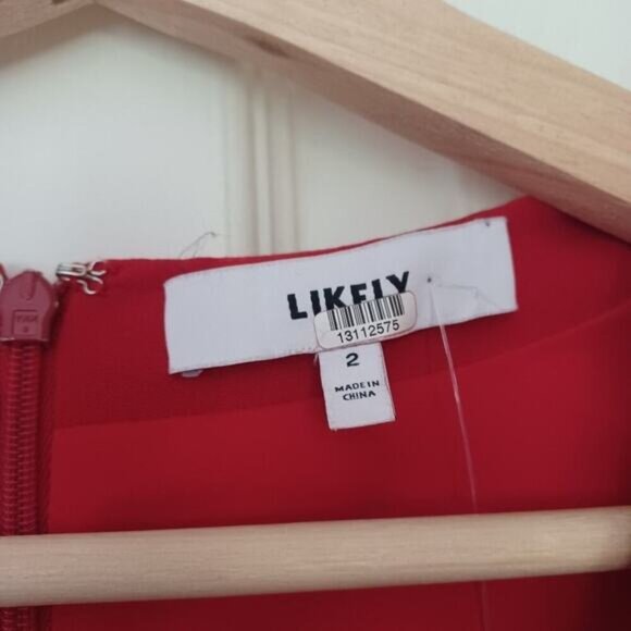 LIKELY Dani Tuxedo Scarlet Red Mini Dress Size 2 NWOT Revolve - Picture 16 of 16